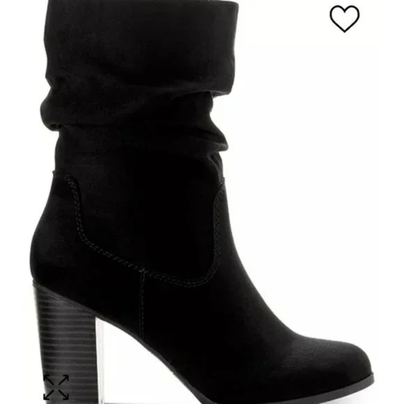 Style & Co Saraa Slouch Mid-shaft Boots Black -11 - Picture 2 of 5